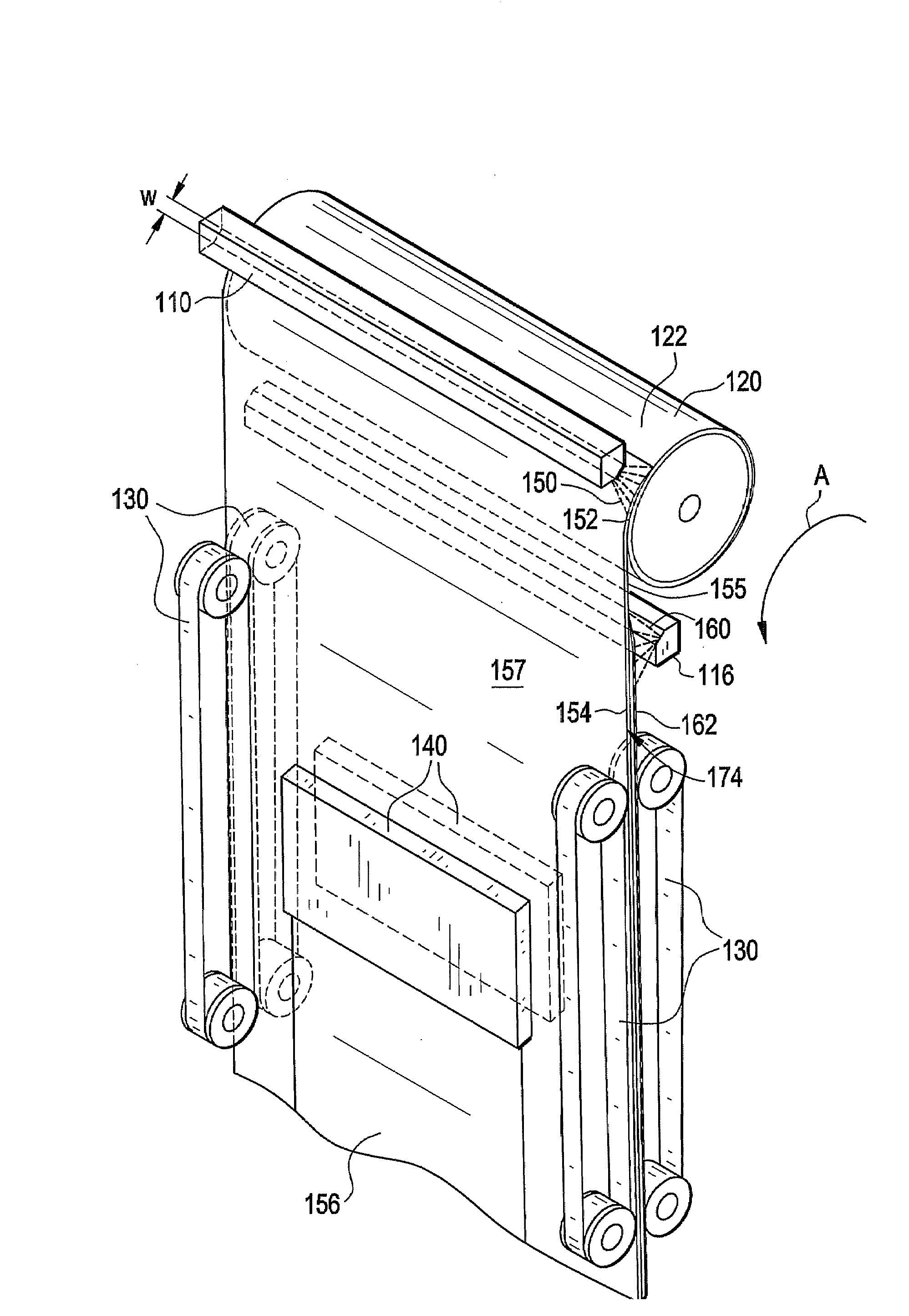 Roll-to-roll glass: touch-free process and multilayer approach