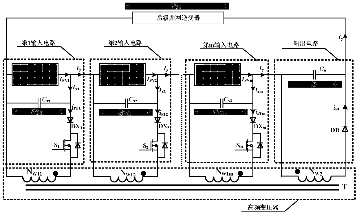 Flyback converter for virtual series photovoltaic DPP system