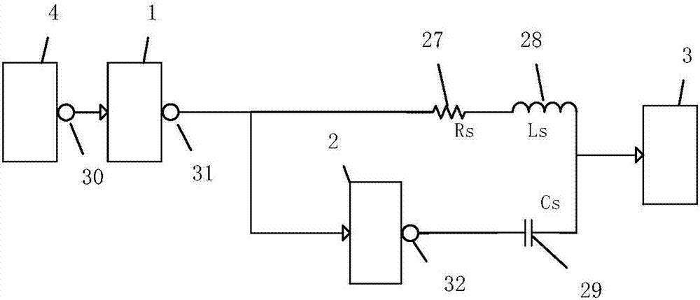 Nanosecond pulse superposition direct current power supply device used for plasma ignition