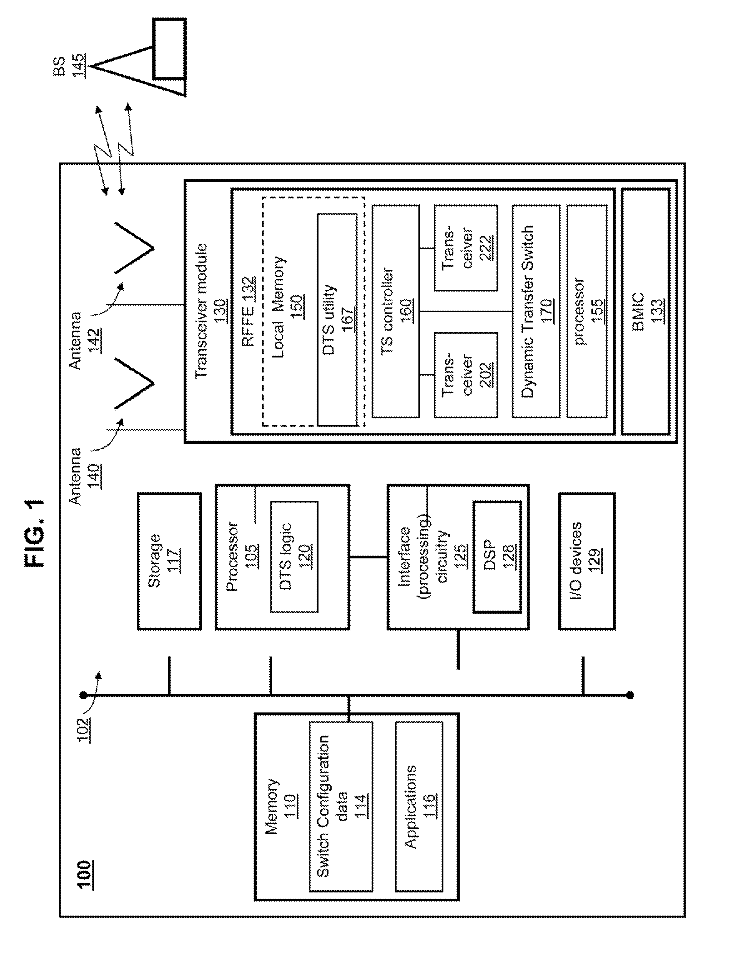 Antenna transfer switching for simultaneous voice and data