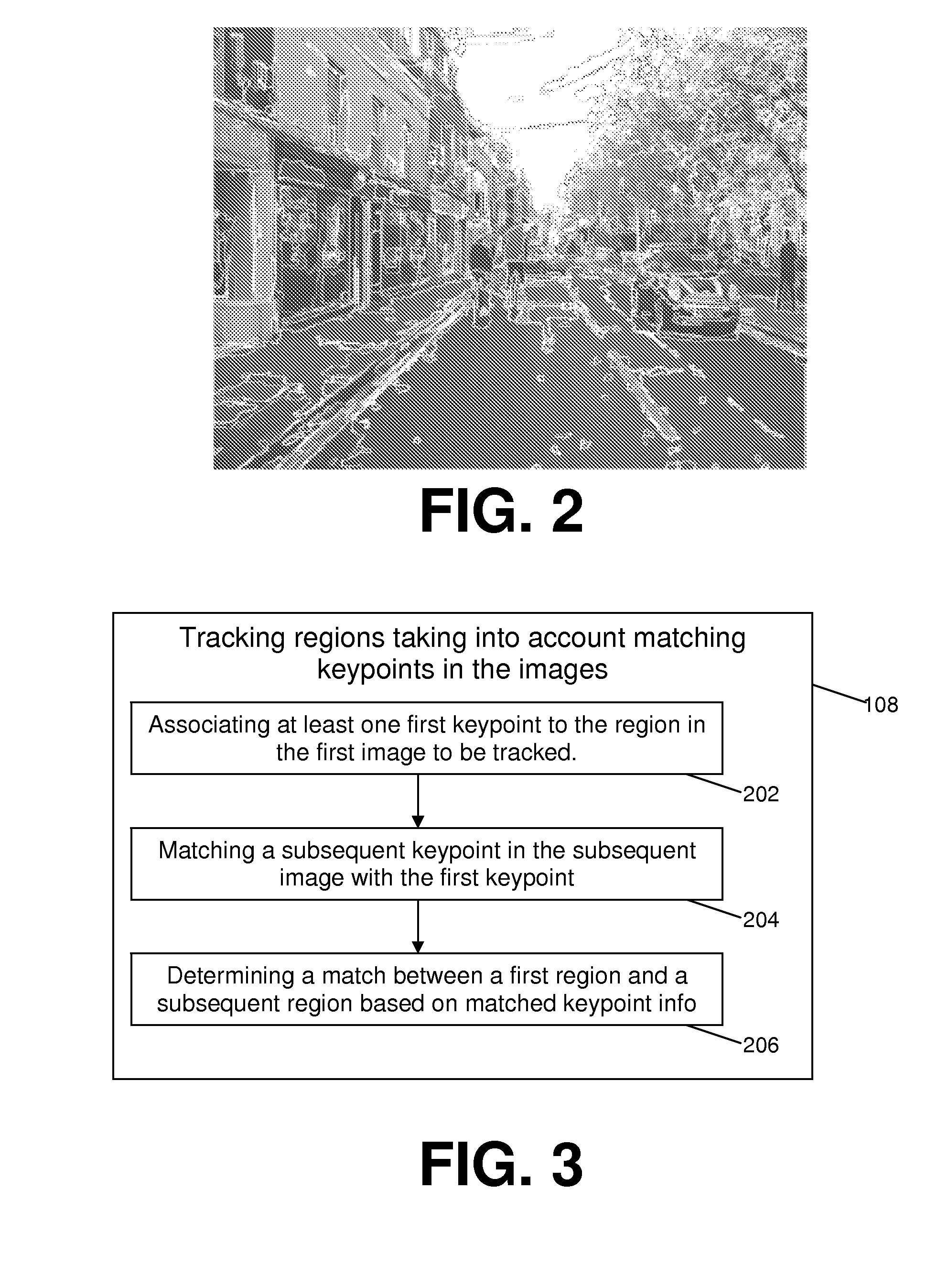 Methods and systems for matching keypoints and tracking regions between frames of video data