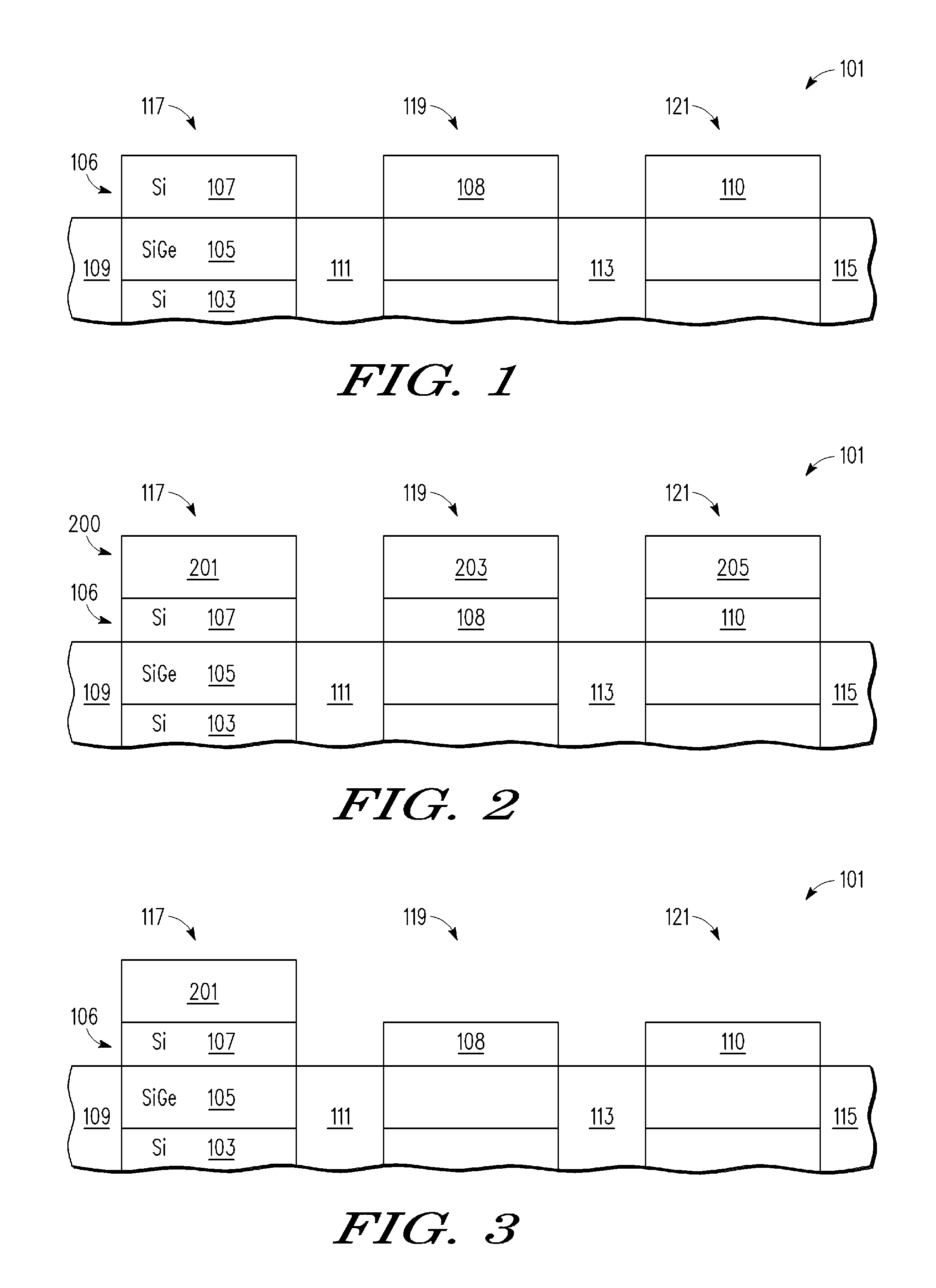 Semiconductor devices with different dielectric thicknesses