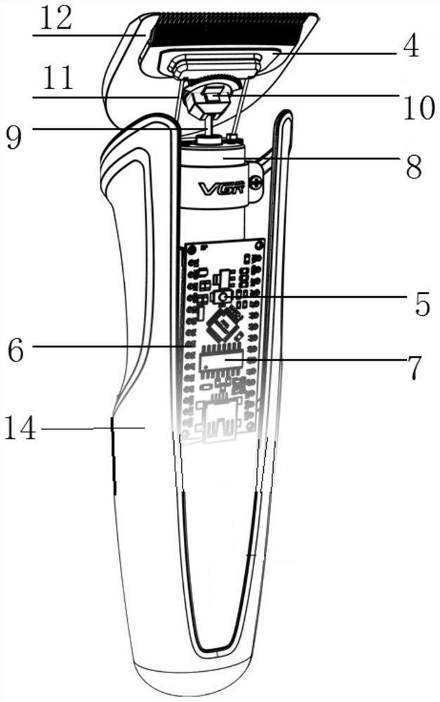 Semi-rotary electric hair clipper head