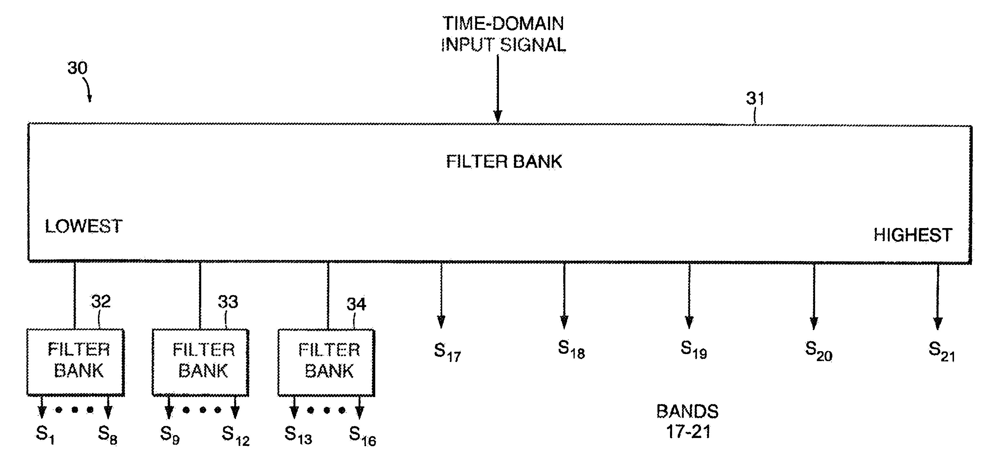 Signal processing utilizing a tree-structured array