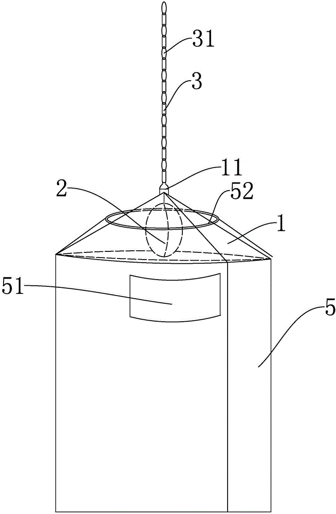 Suspended baking lamp