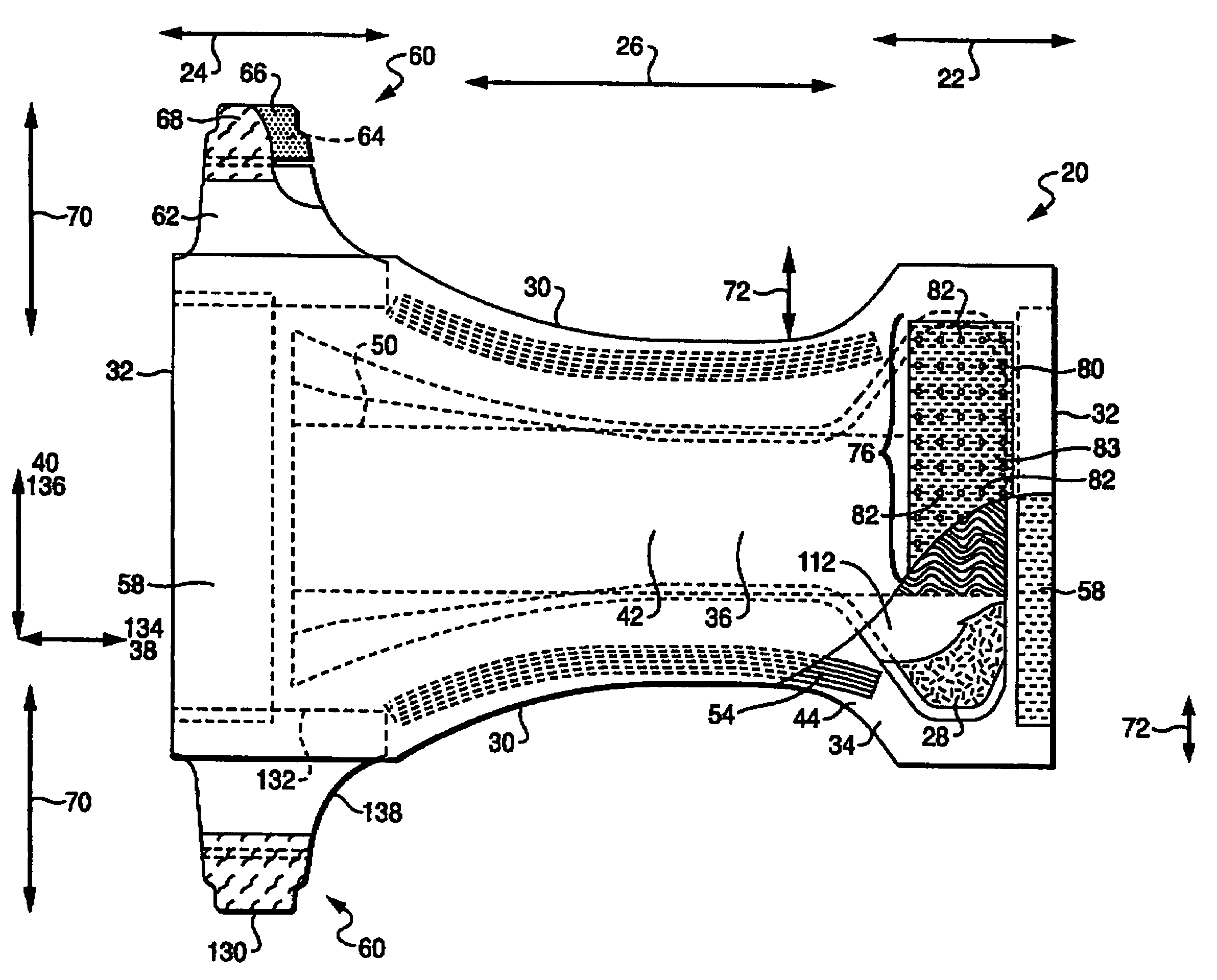 Absorbent article with improved fastening system