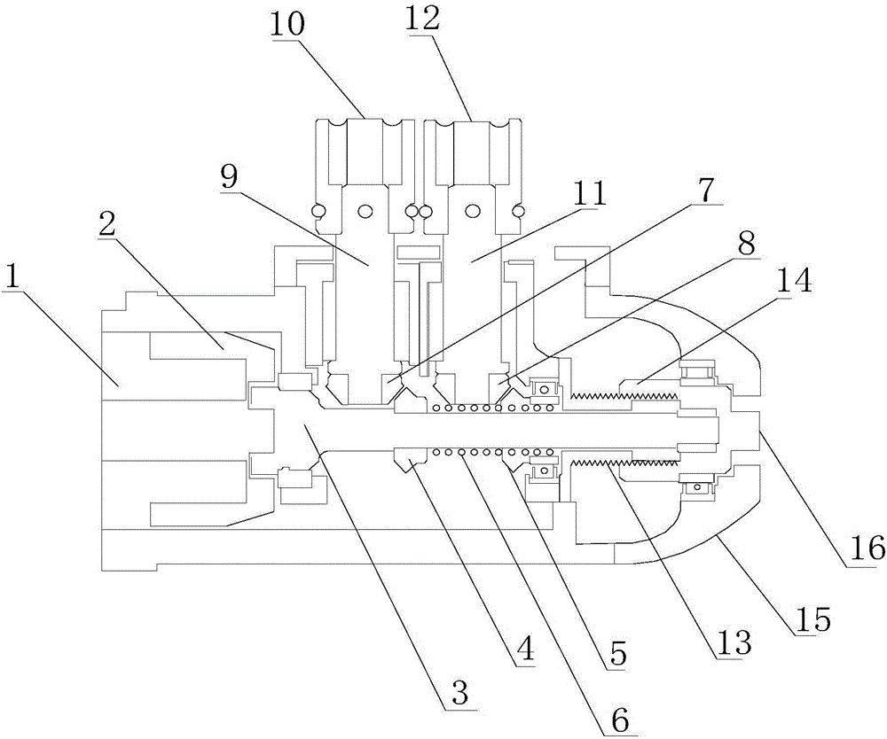Shaft-distance-adjustable double-shaft synchronous fastening device capable of realizing operation without power cut