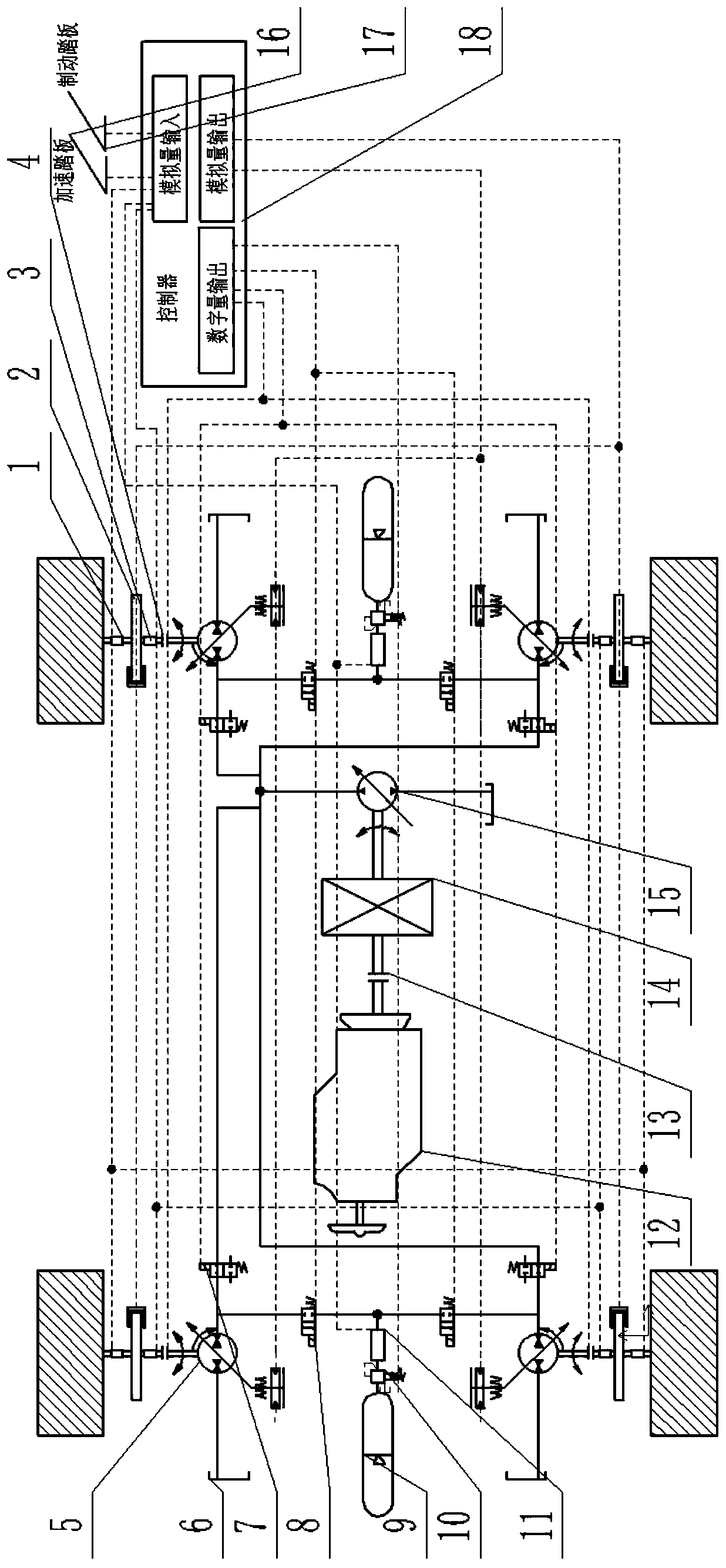 Regenerative braking energy recovery system of hydraulically-driven automobile