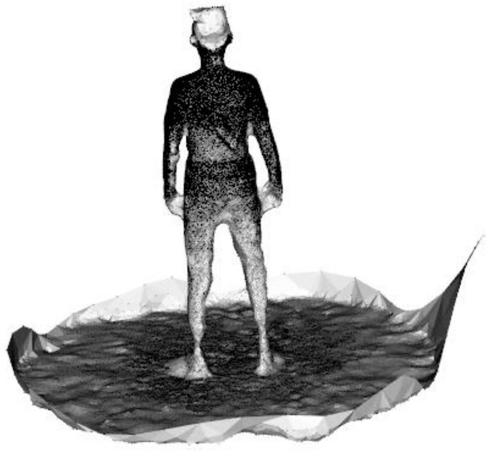 Human body measurement method based on motion reconstruction