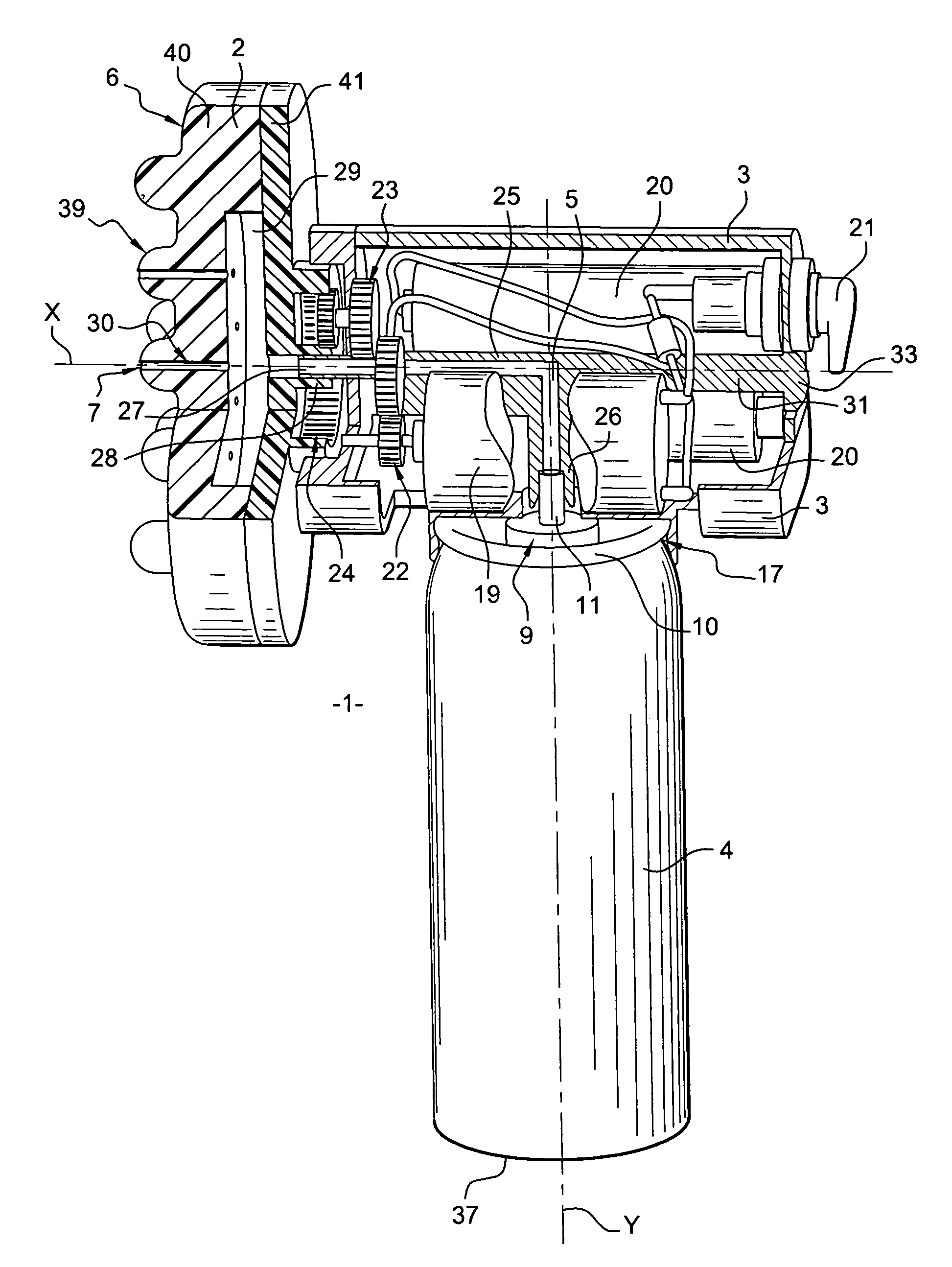 Massaging and/or dispensing device