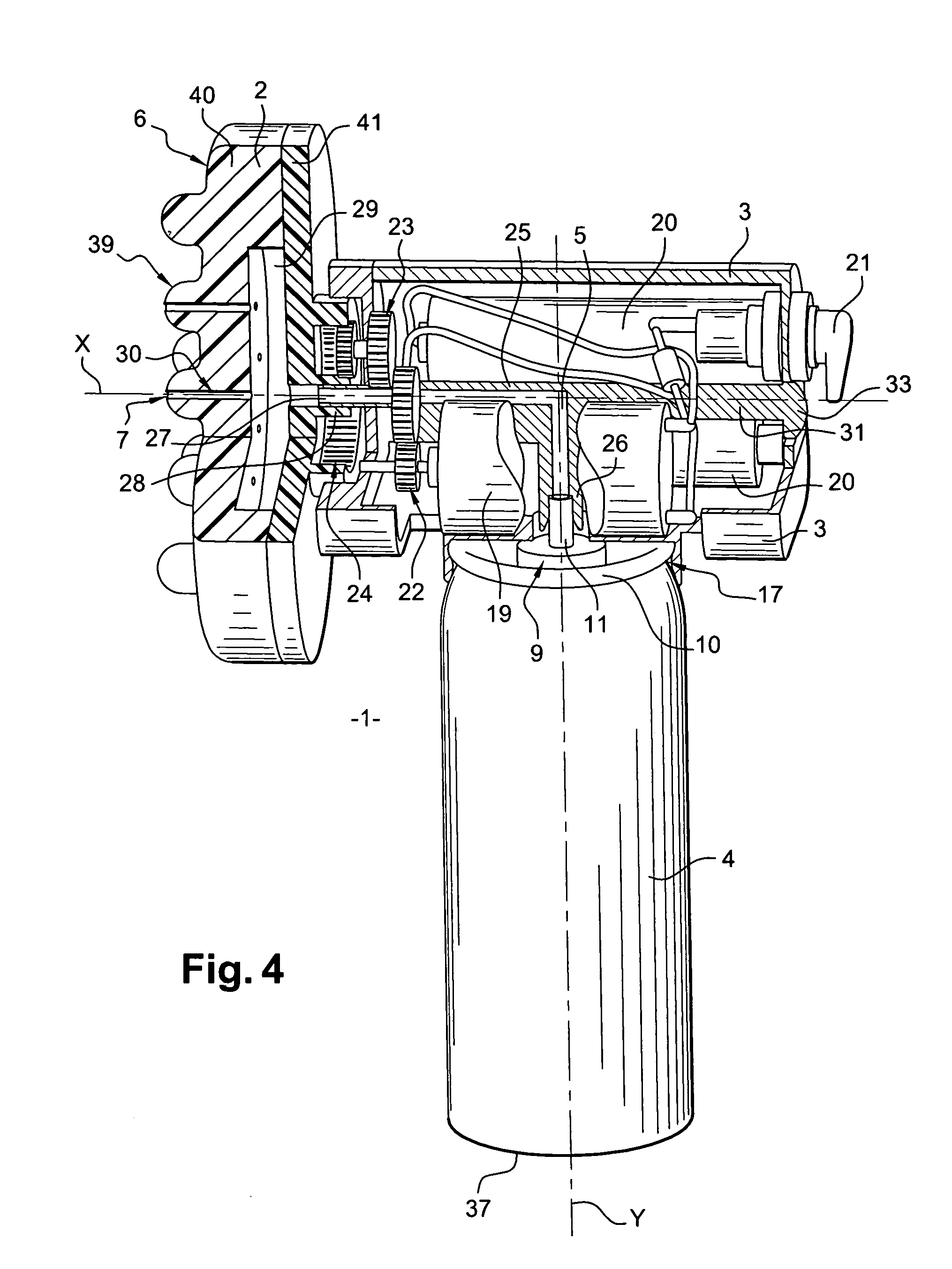 Massaging and/or dispensing device