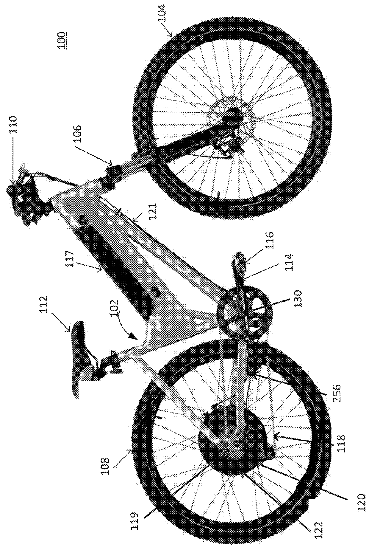 Motorized bicycle with electronic speed controlled gears
