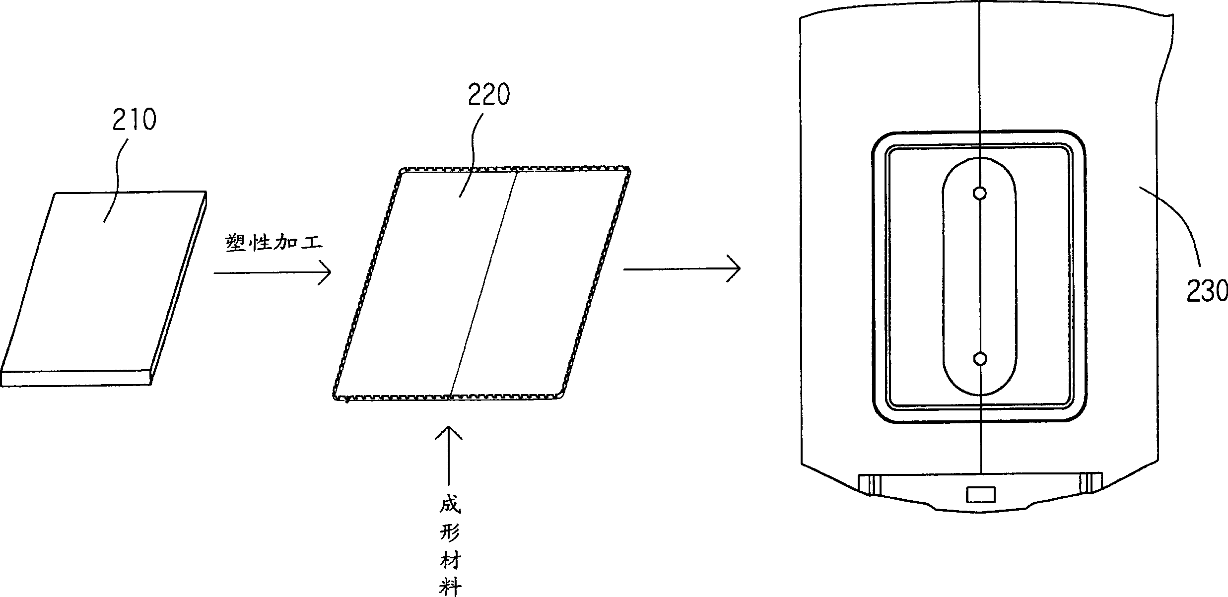 Portable electronic product outer shell and its making method