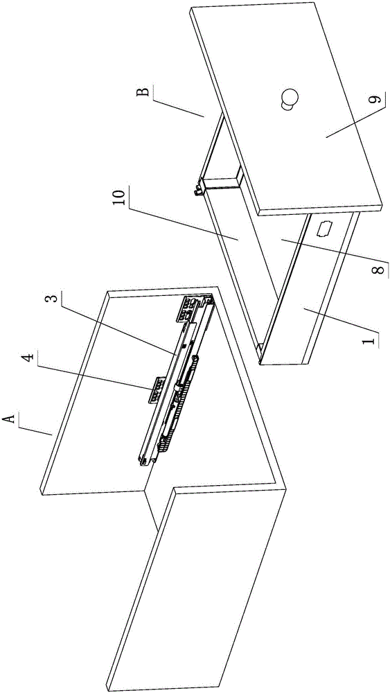 Stable connecting structure for drawer and slide rail of furniture