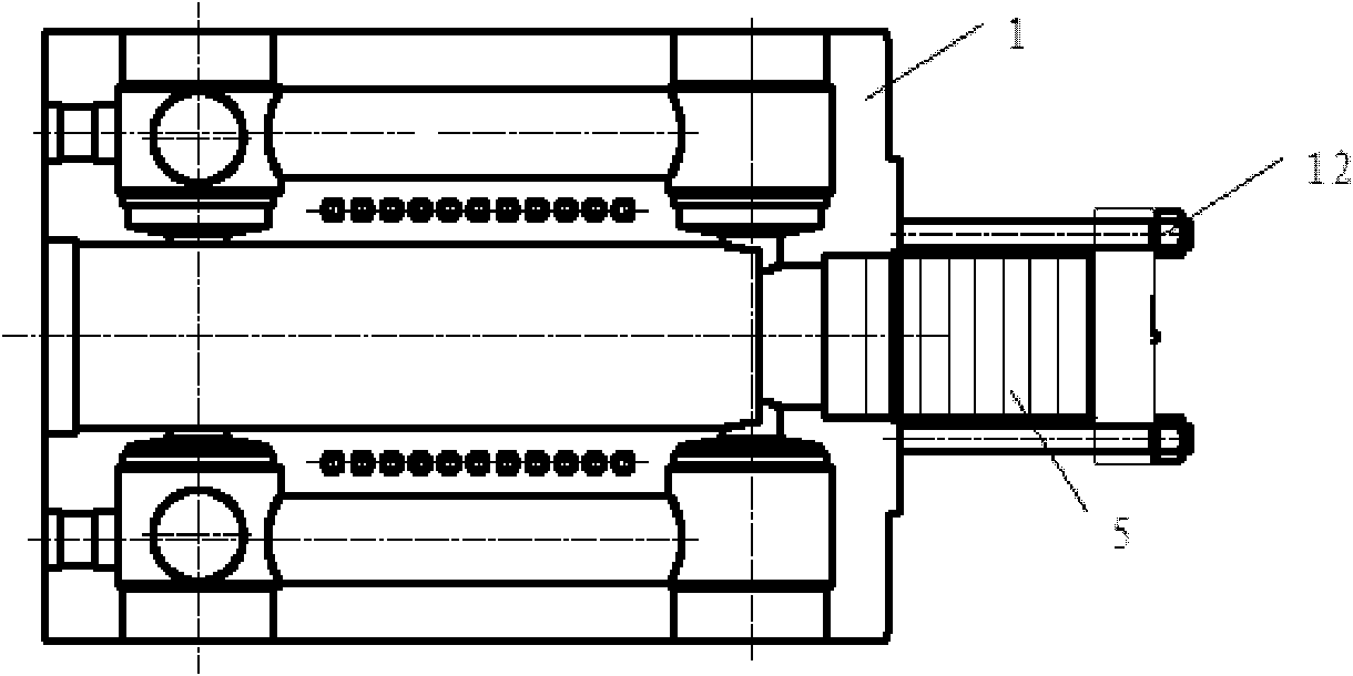Eight-line symmetrical balancing type large reciprocating compressor
