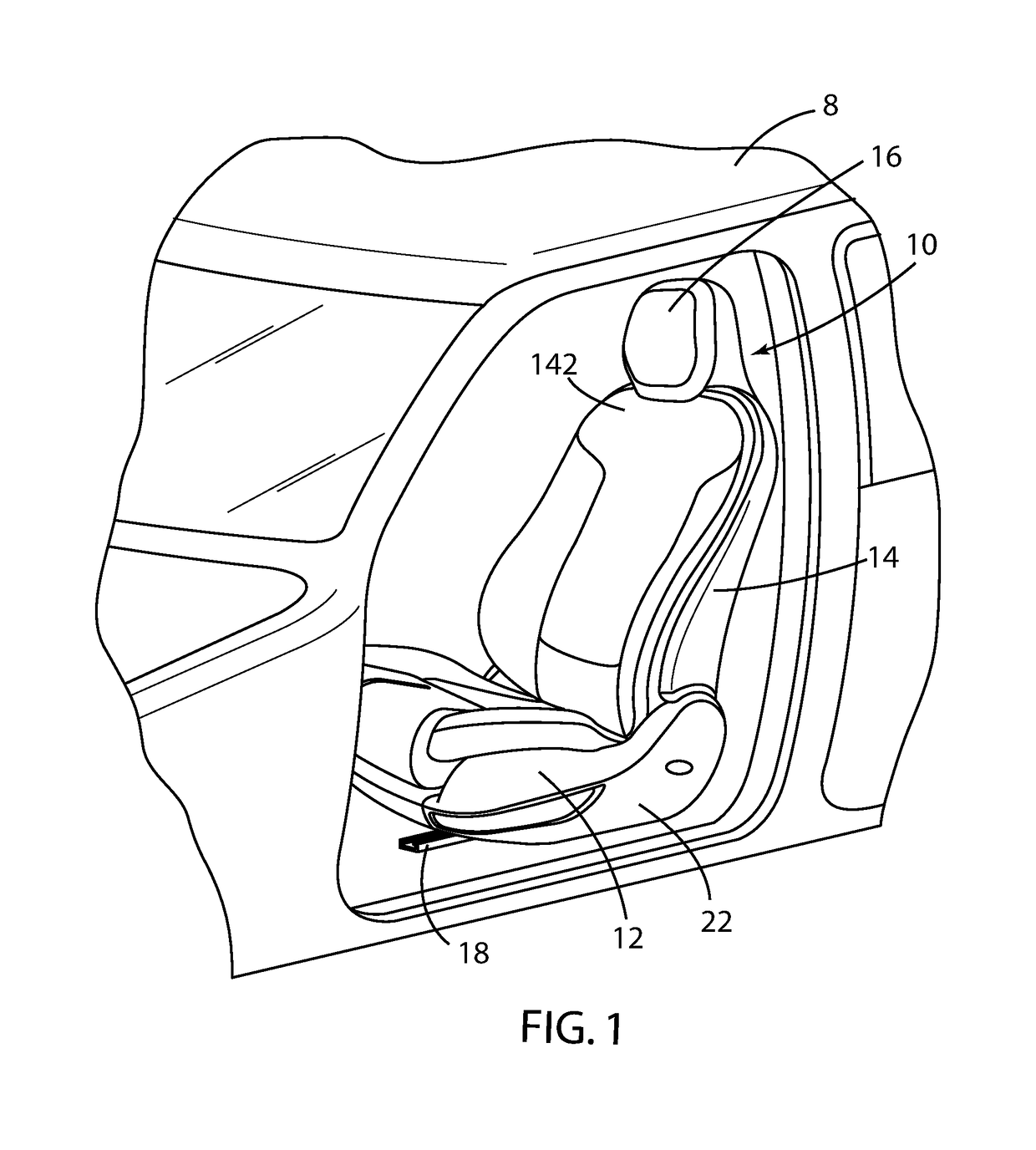 Inner carrier substrate mechanical lock with head restraint guide sleeves