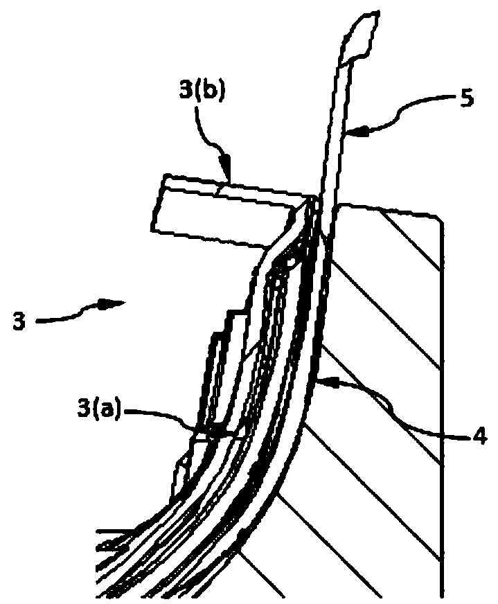 Edge-covering device and edge-covering method for buckle component of decorative plate on car door
