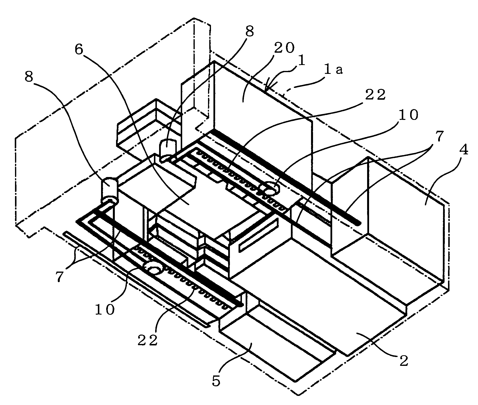 Magnetic tape cartridge library apparatus having vertically oriented stages
