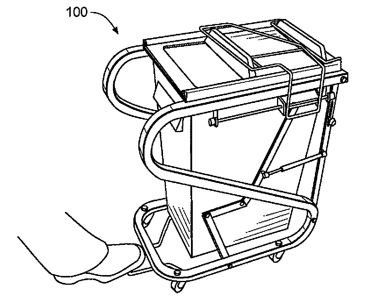 Methods and apparatus for hands-free disposal of medical waste products