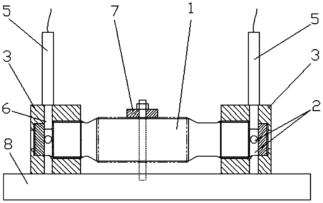 High precision machining method for double-head cross hole in bolt shaft