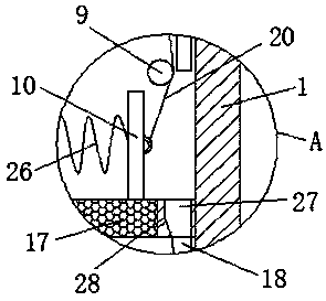 Water filtering and purifying treatment device