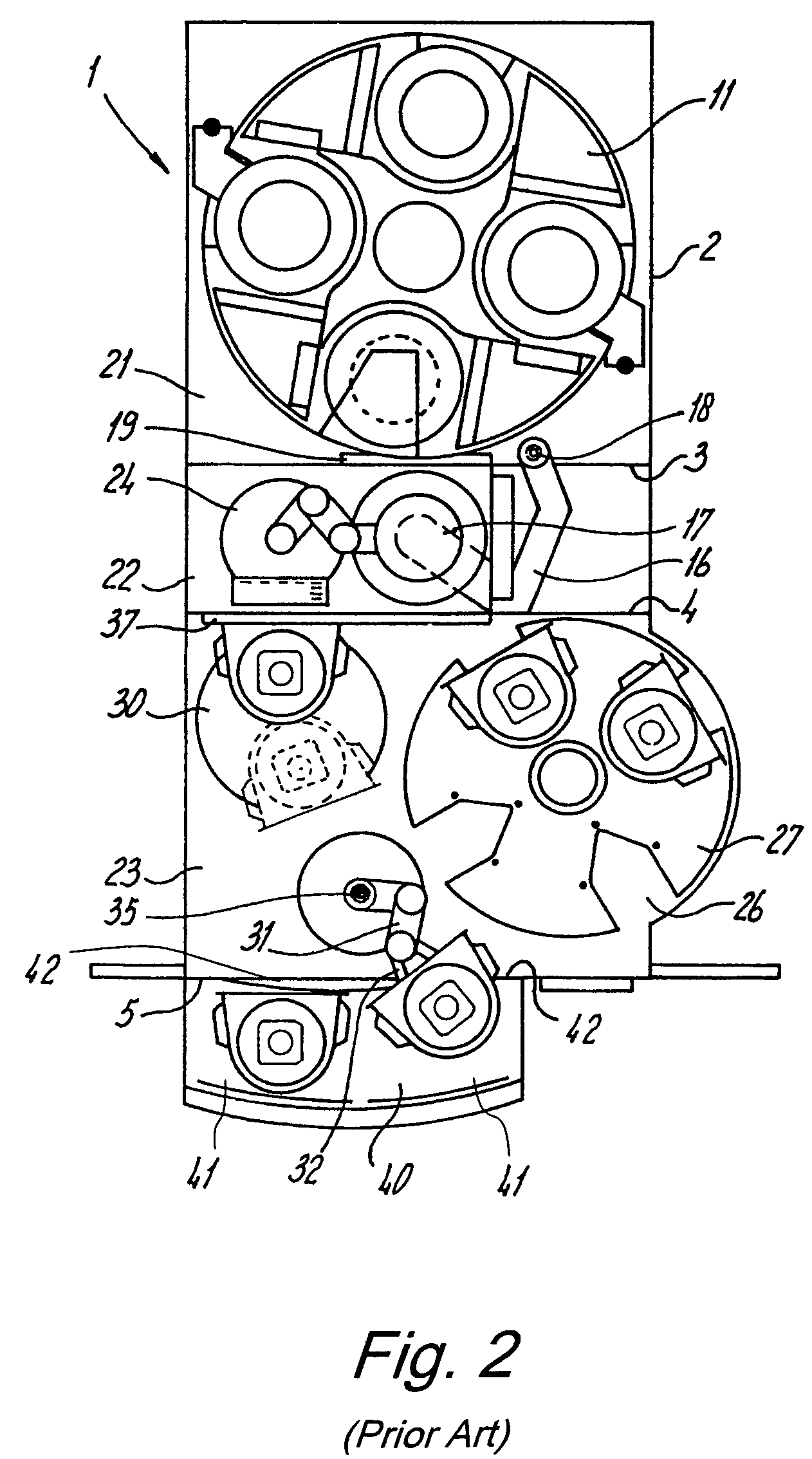 Processing system with increased cassette storage capacity