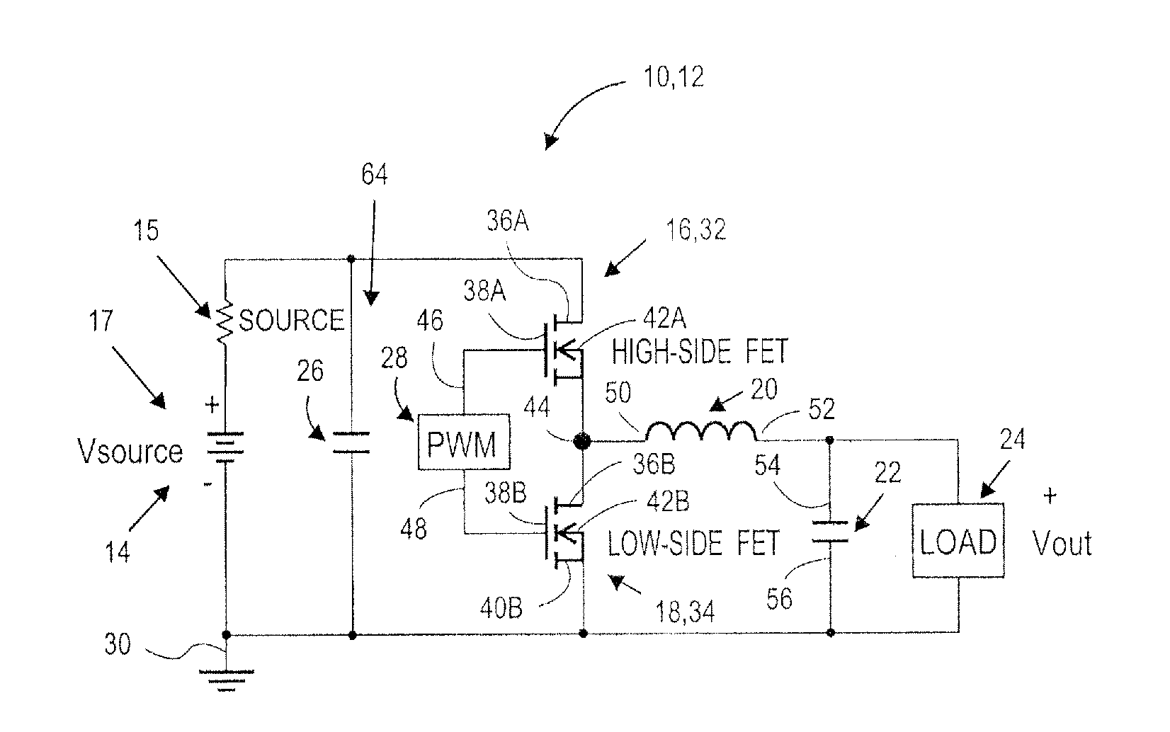 Circuit and method to suppress the parasitic resonance from a dc/dc converter