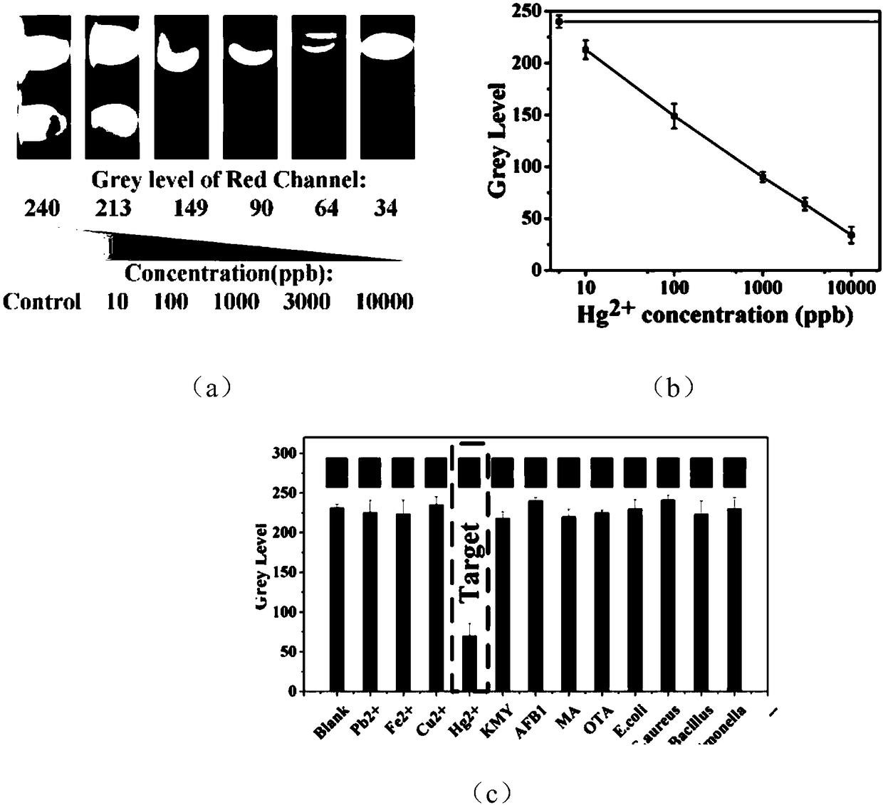Up-conversion fluorescent aptamer-based side stream test paper detection method