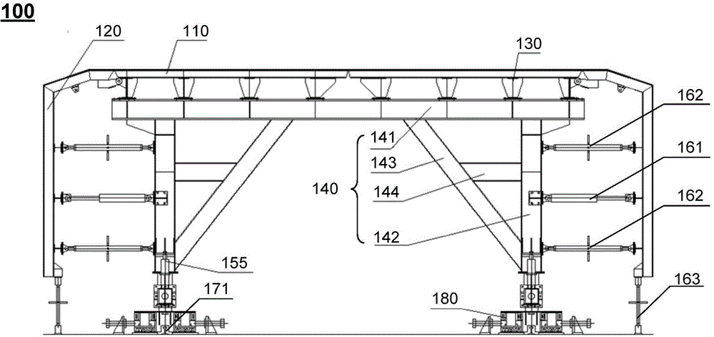 Integrally cast type mould plate trolley and construction method of concrete pouring of underground passage