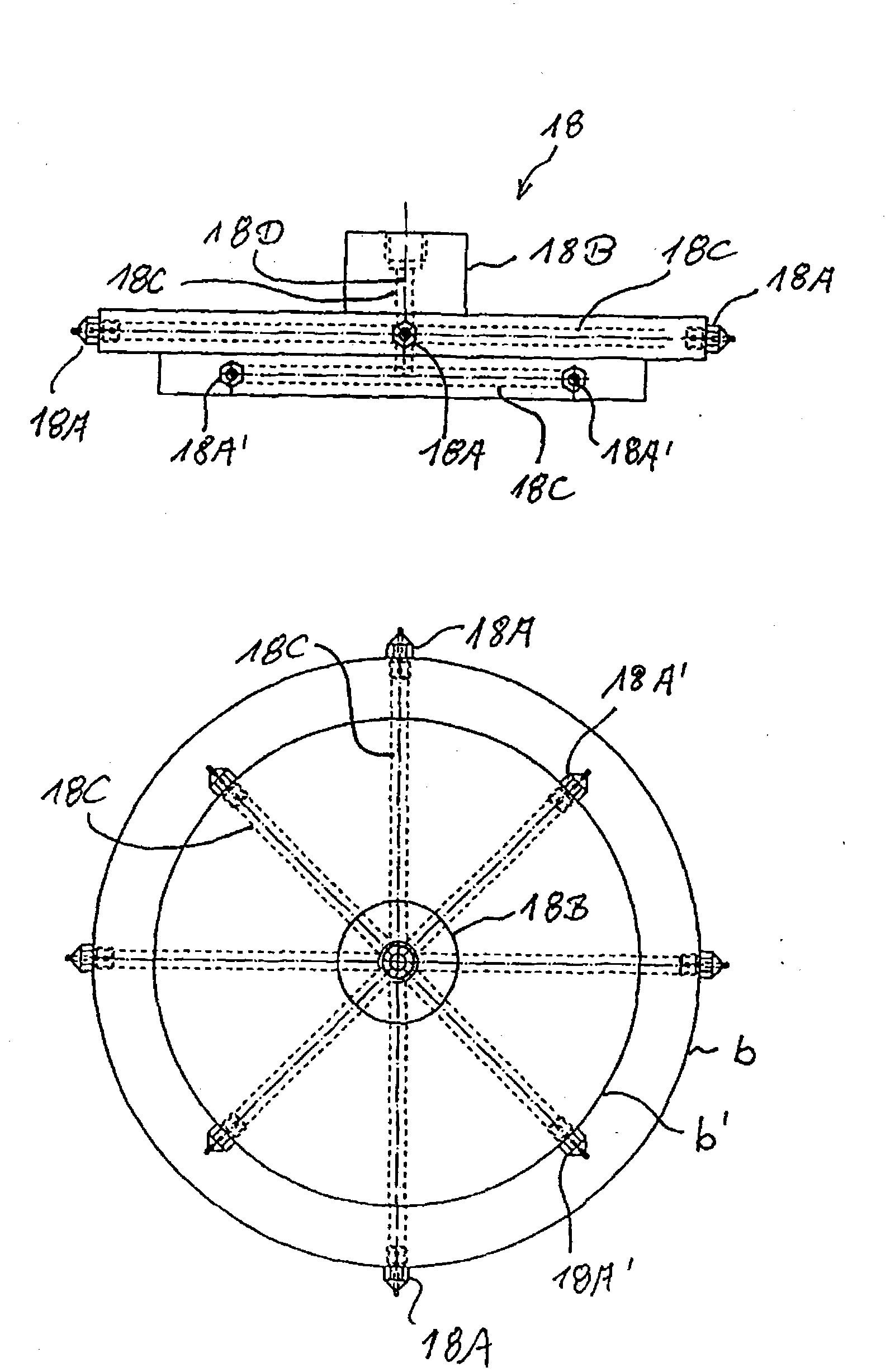 Method and device for applying adhesive threads and points to a substrate, web of material comprising a fleece and a layer composed of adhesive threads, and products made therefrom