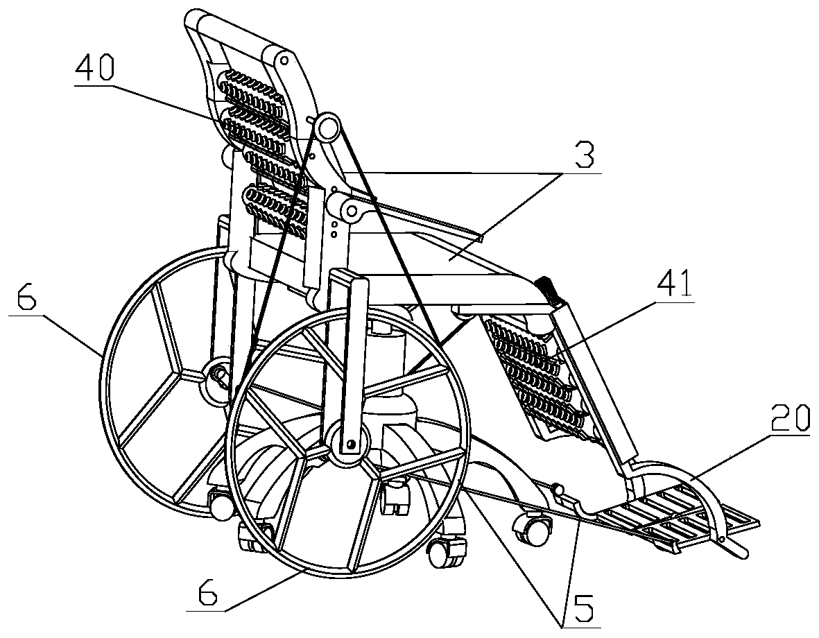 Integrated bathing chair for assisting old people in body stretching and back rubbing