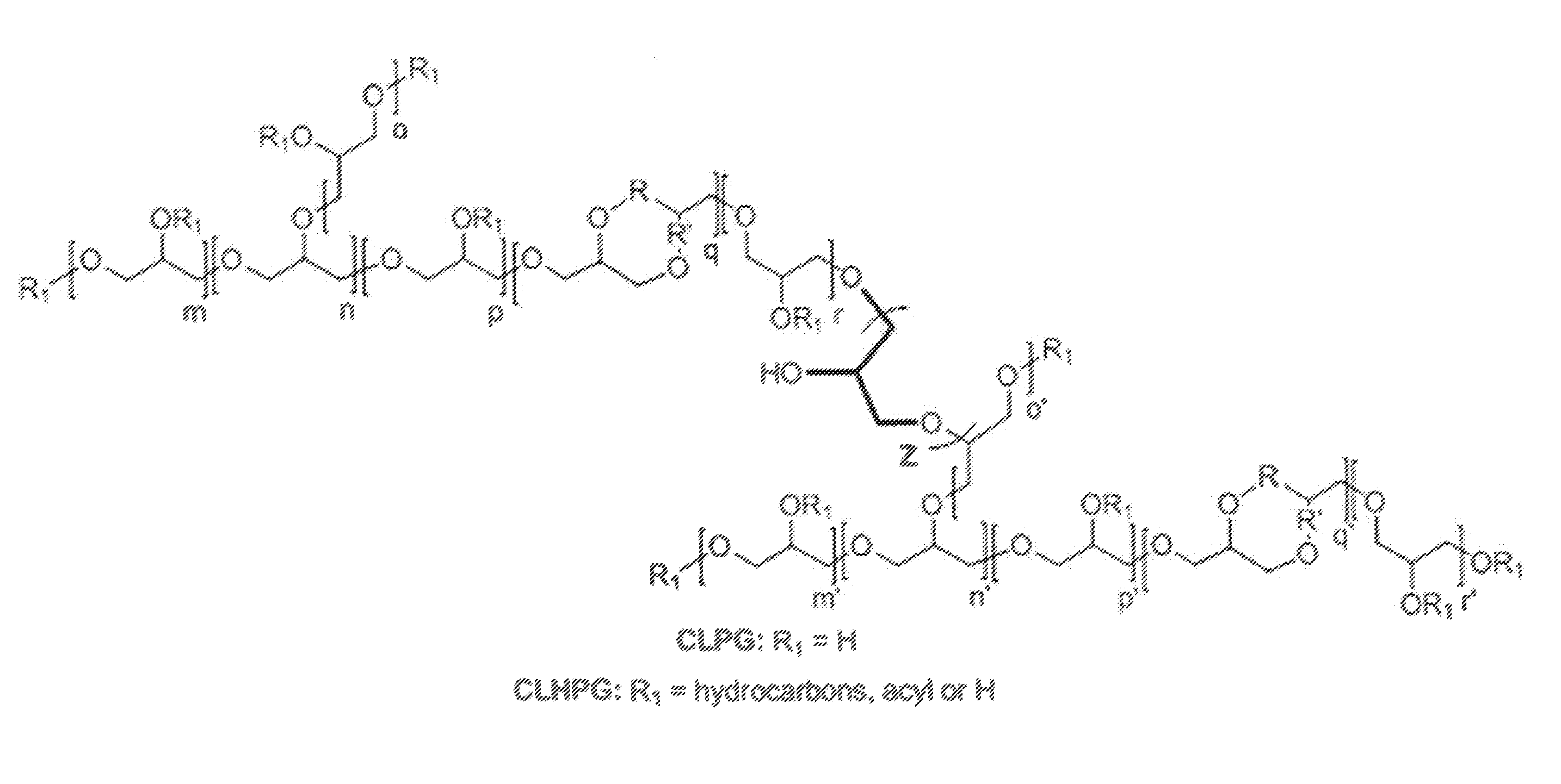 Cross-linked glycerol based polymers as digestion aids for improving wood pulping processes