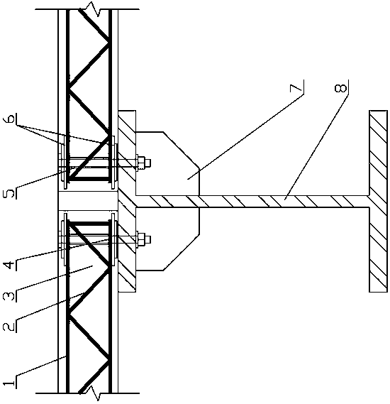 Autoclaved aerated concrete fabricated floor plate or roof plate support connection structure