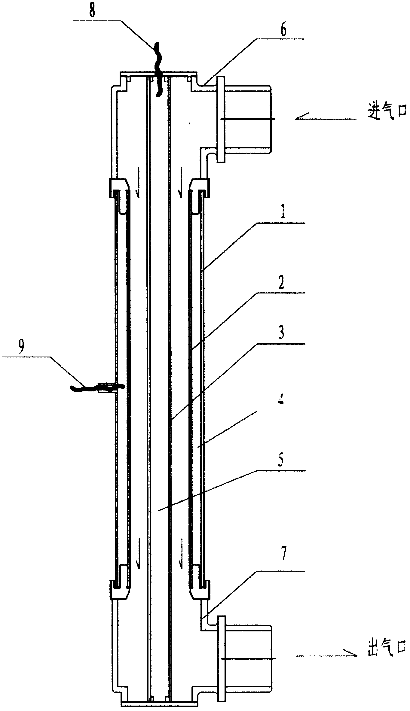 Plasma generation system by tubular dielectric barrier discharge and application thereof