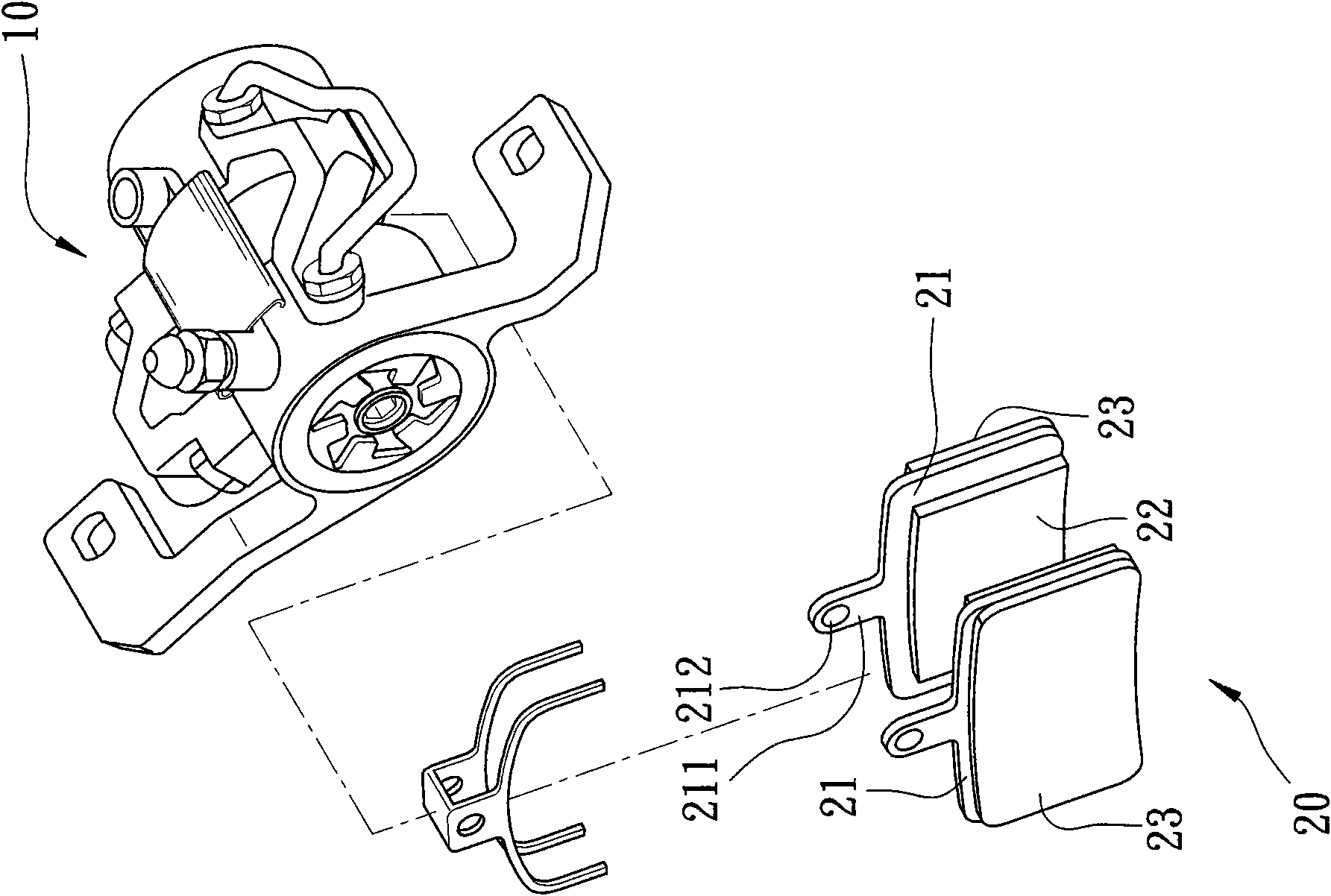 Brake spacer structure for disc brake