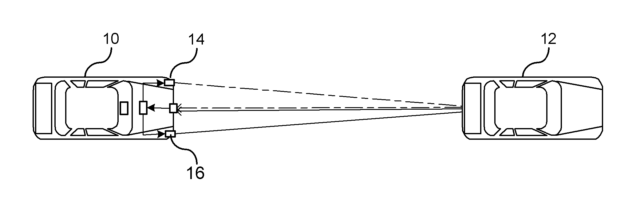 Method and Apparatus for an Object Detection System Using Two Modulated Light Sources