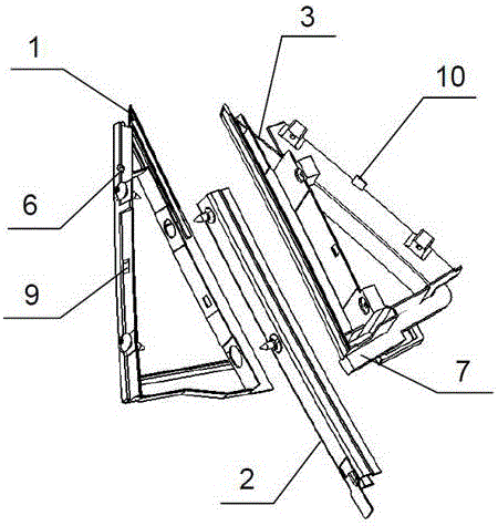 Car rear door triangle block assembly