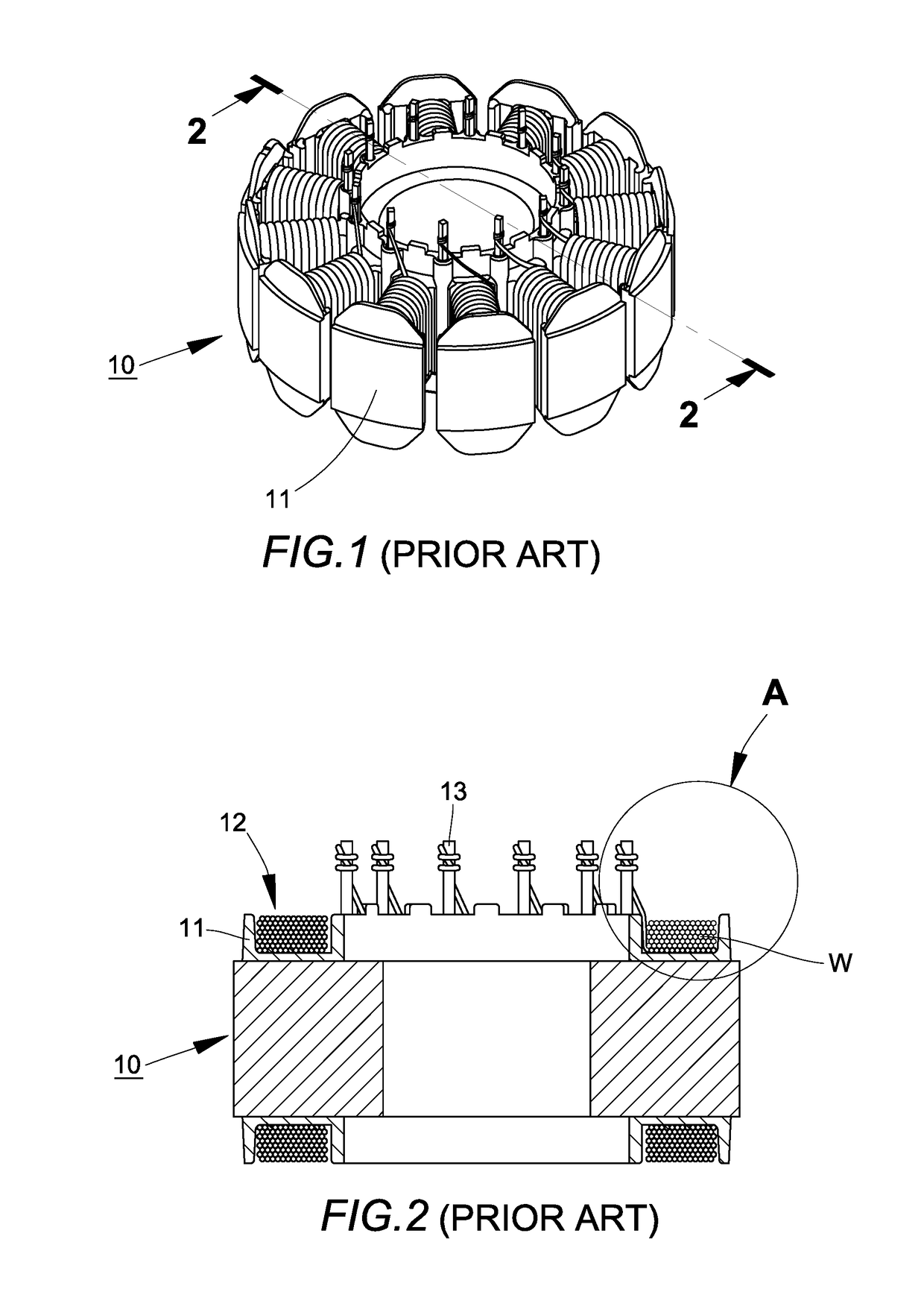 Method of winding a stator core to prevent breakage of wire between pin and winding groove