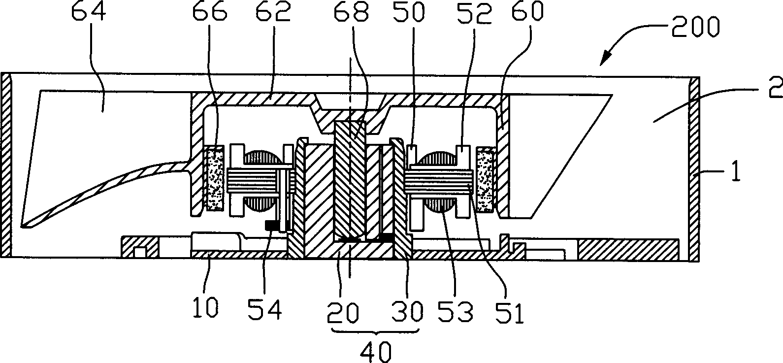 Electric fan with liquid bearing