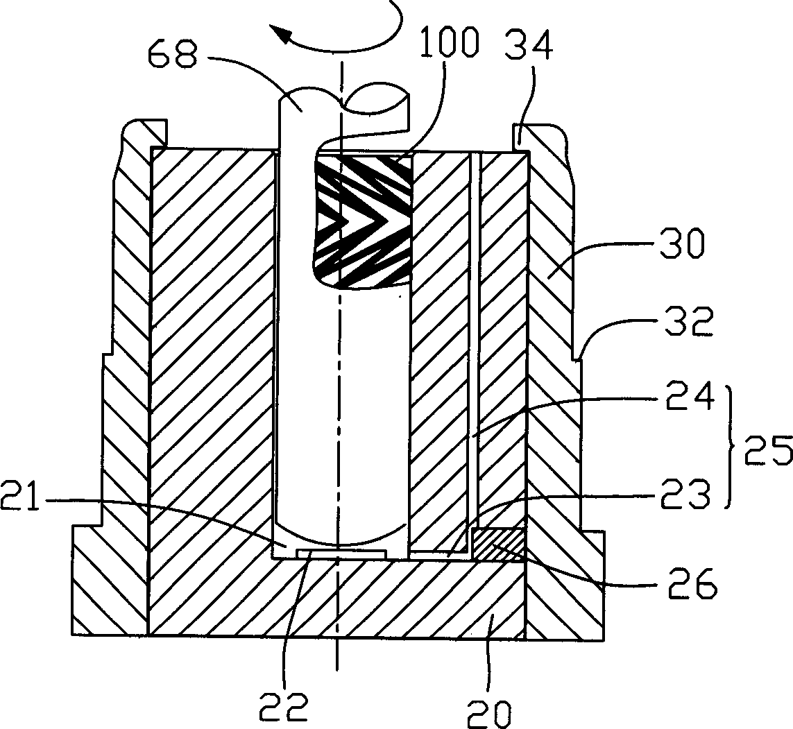 Electric fan with liquid bearing