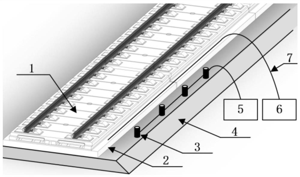 High-speed railway track structure deformation damage monitoring system and method