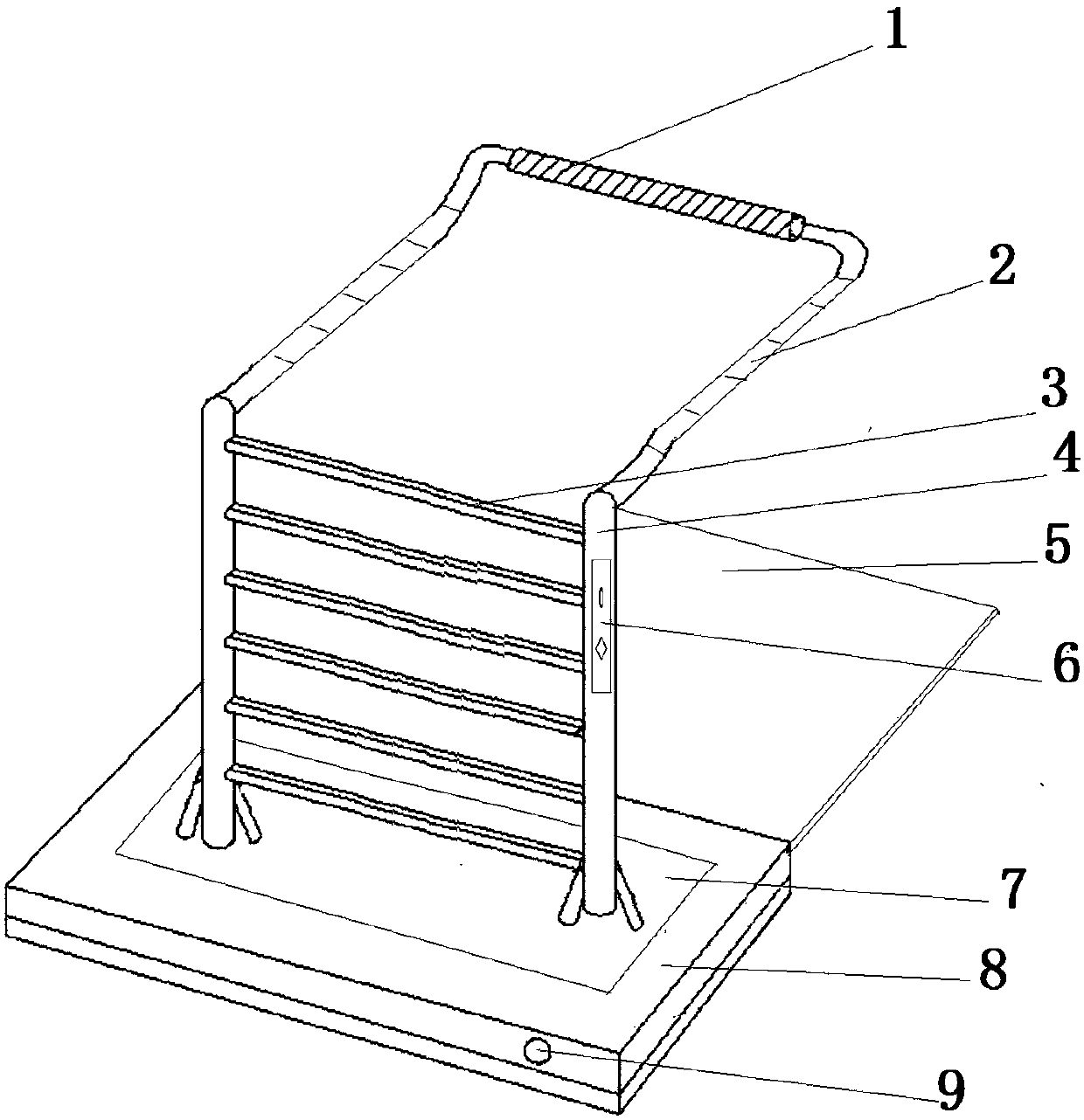 Umbrella stand capable of achieving automatic row changing