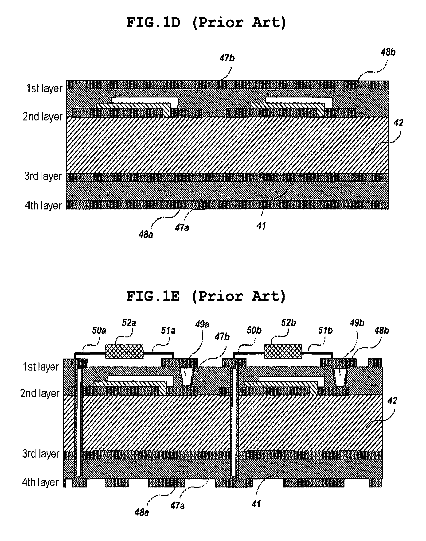 Printed circuit board having embedded capacitors using hybrid material and method of manufacturing the same