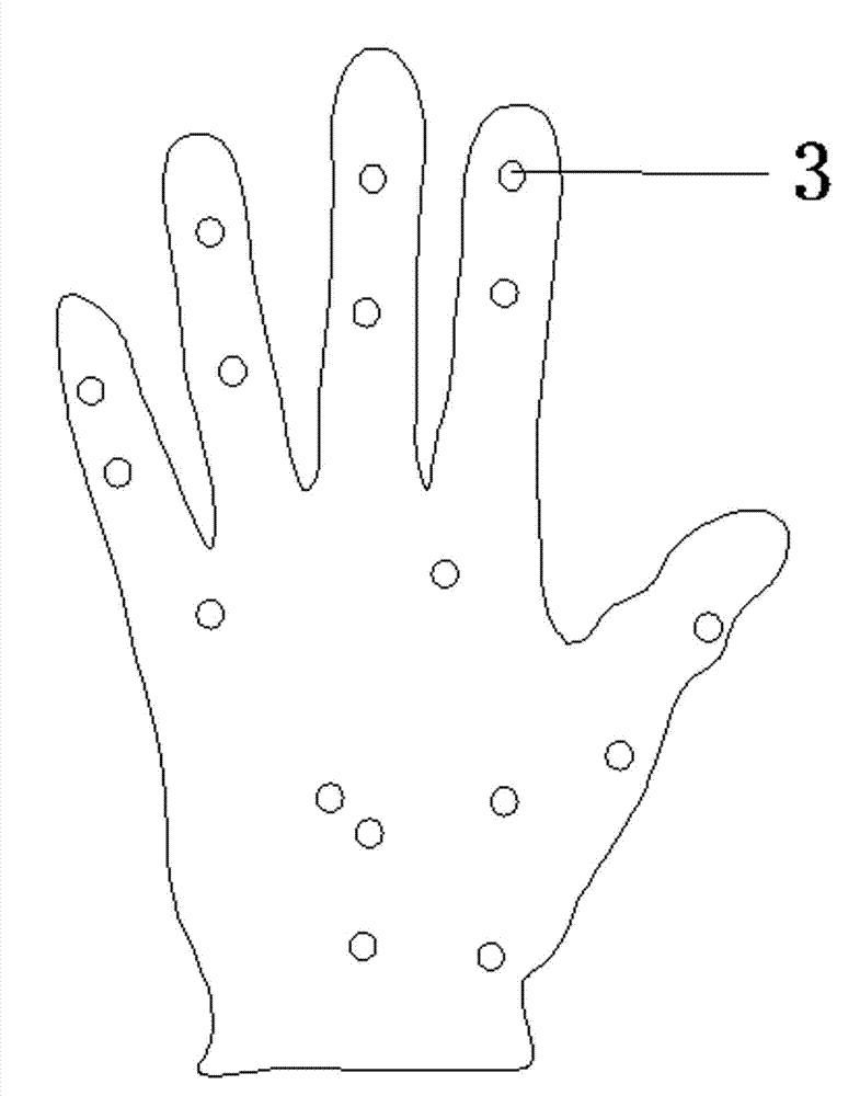 Jade acupoint massage glove