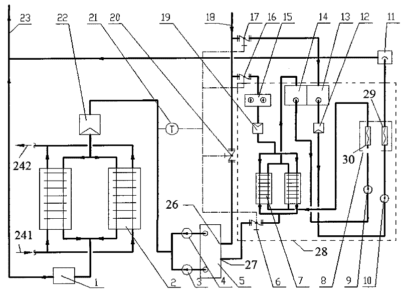 Essential service water system at nuclear power plant