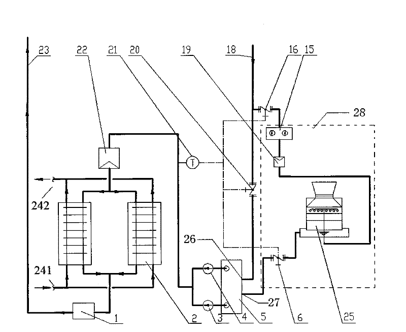 Essential service water system at nuclear power plant