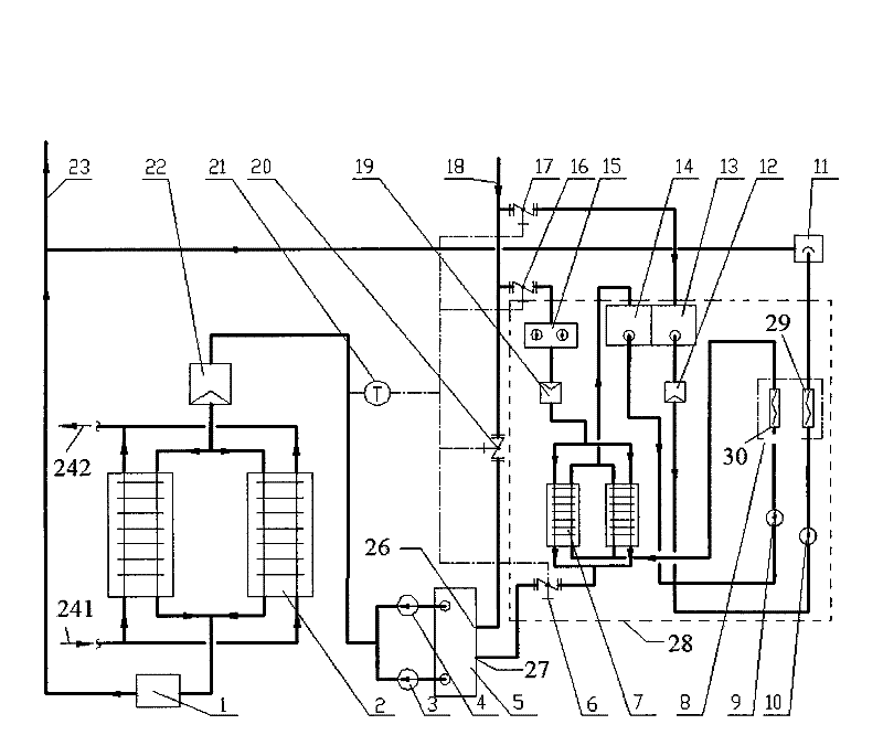 Essential service water system at nuclear power plant