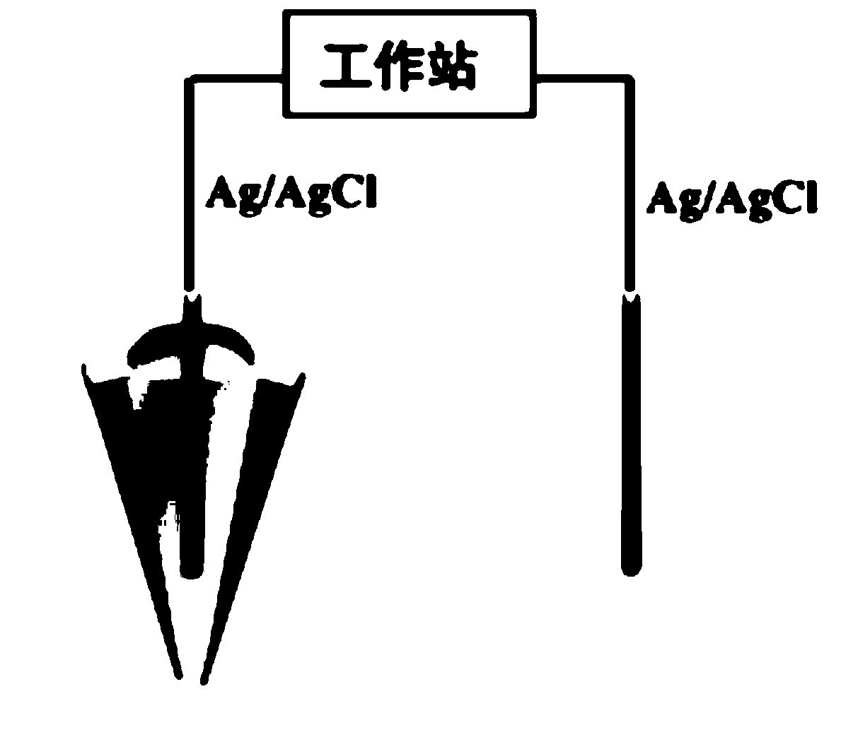 Preparation method and application of miniature pH sensor