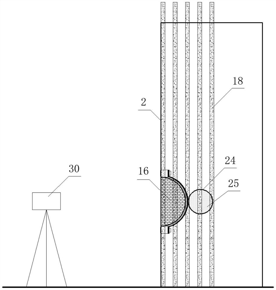 Device and method for testing shield tunnel excavation face stability under gushing condition