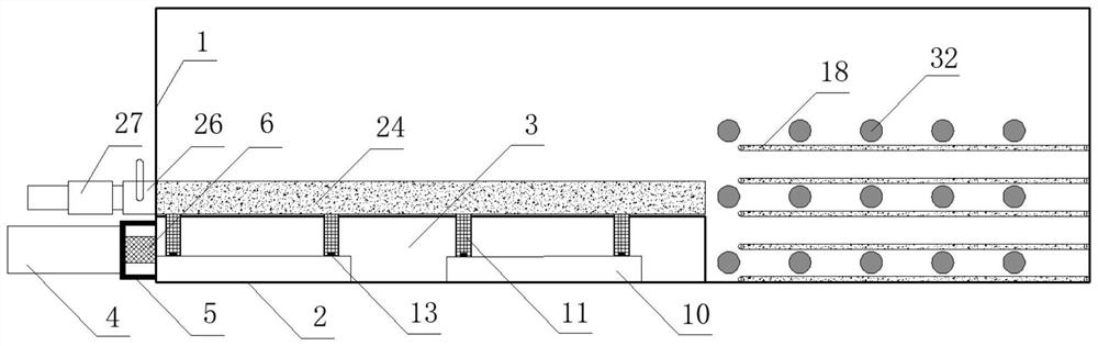 Device and method for testing shield tunnel excavation face stability under gushing condition